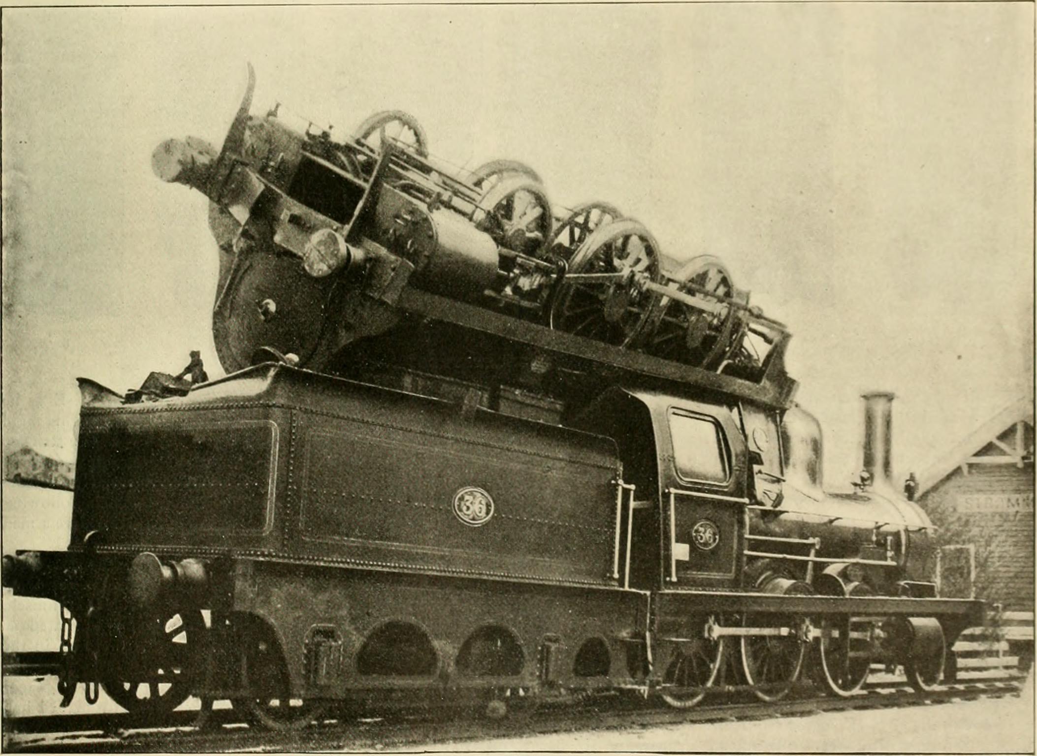 Boiler explosion throws one steam locomotive onto another